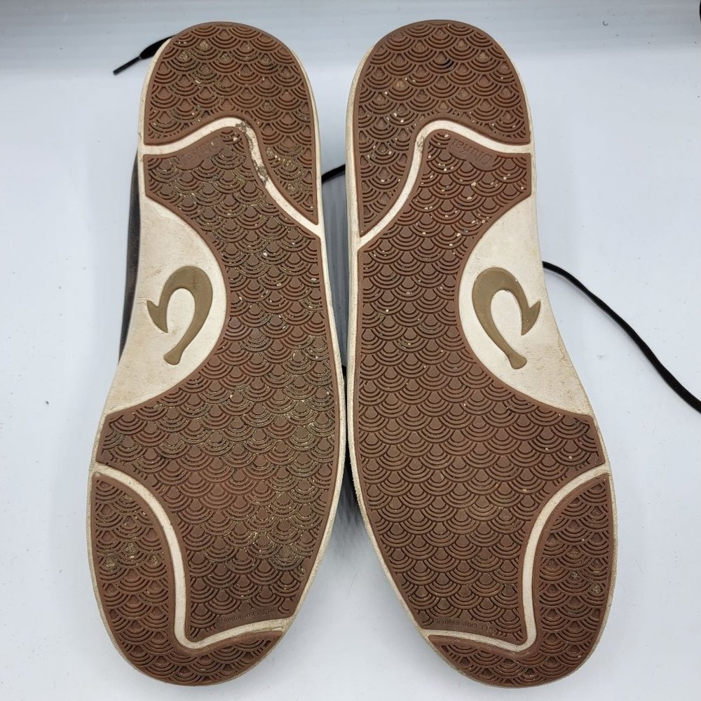 OluKai Lae'Ahi Li 'Ili Mens 13 Dark Brown Casual Leather Sneakers - 10455-6363 - Picture 10 of 12